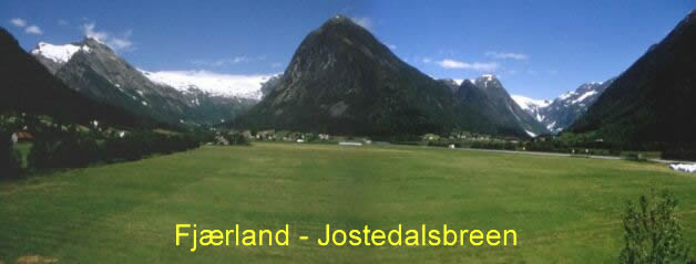 Jostedalsbreen von Fjærland aus gesehen